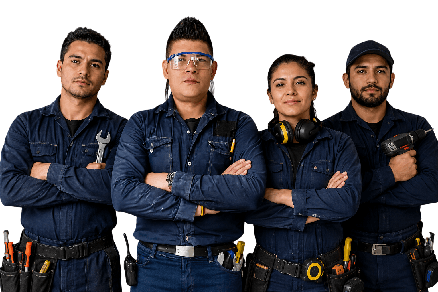 Equipo técnico de Soluciones en Hogar preparado para atender servicios en Bogotá